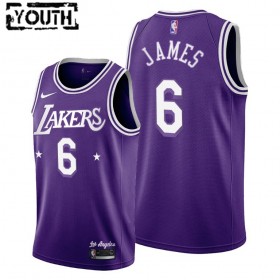 Dres Los Angeles Lakers LeBron James 6 Nike 2021-22 City Edition Throwback 60s Swingman - Dječji